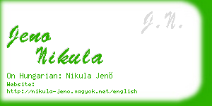 jeno nikula business card